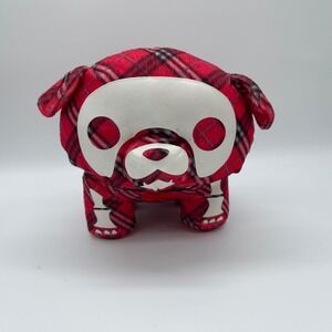 Skelanimals Dax the Dog Red Plaid Skeleton Plush Goth Emo Collectible Toy